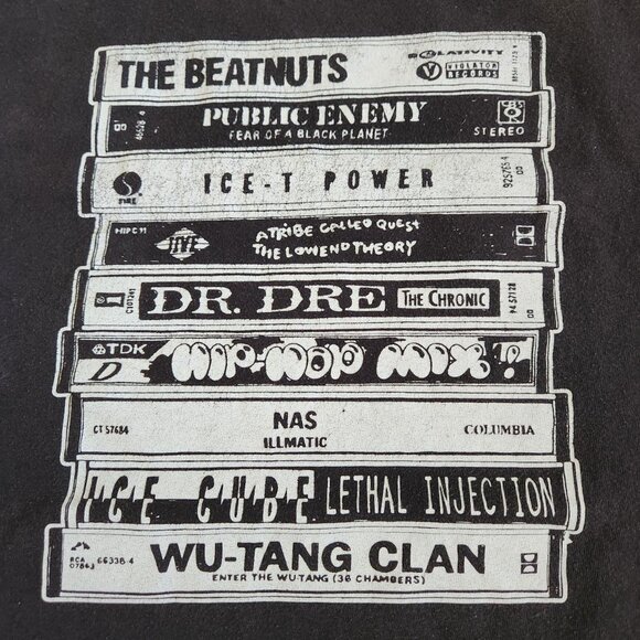 Old School Hip Hop Rap Tee Vintage Style Retro T-Shirt Dr. Dre Ice Cube WuTang - Picture 4 of 6